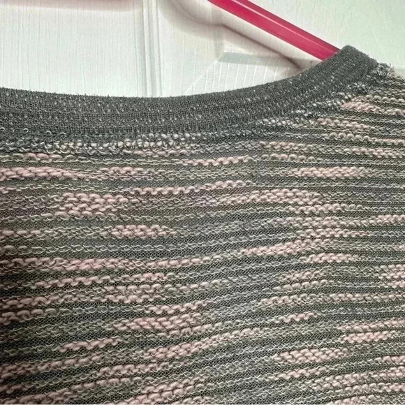 H&M Marled Sweatshirt Pullover Grey & Pink Size  Medium - Picture 15 of 16
